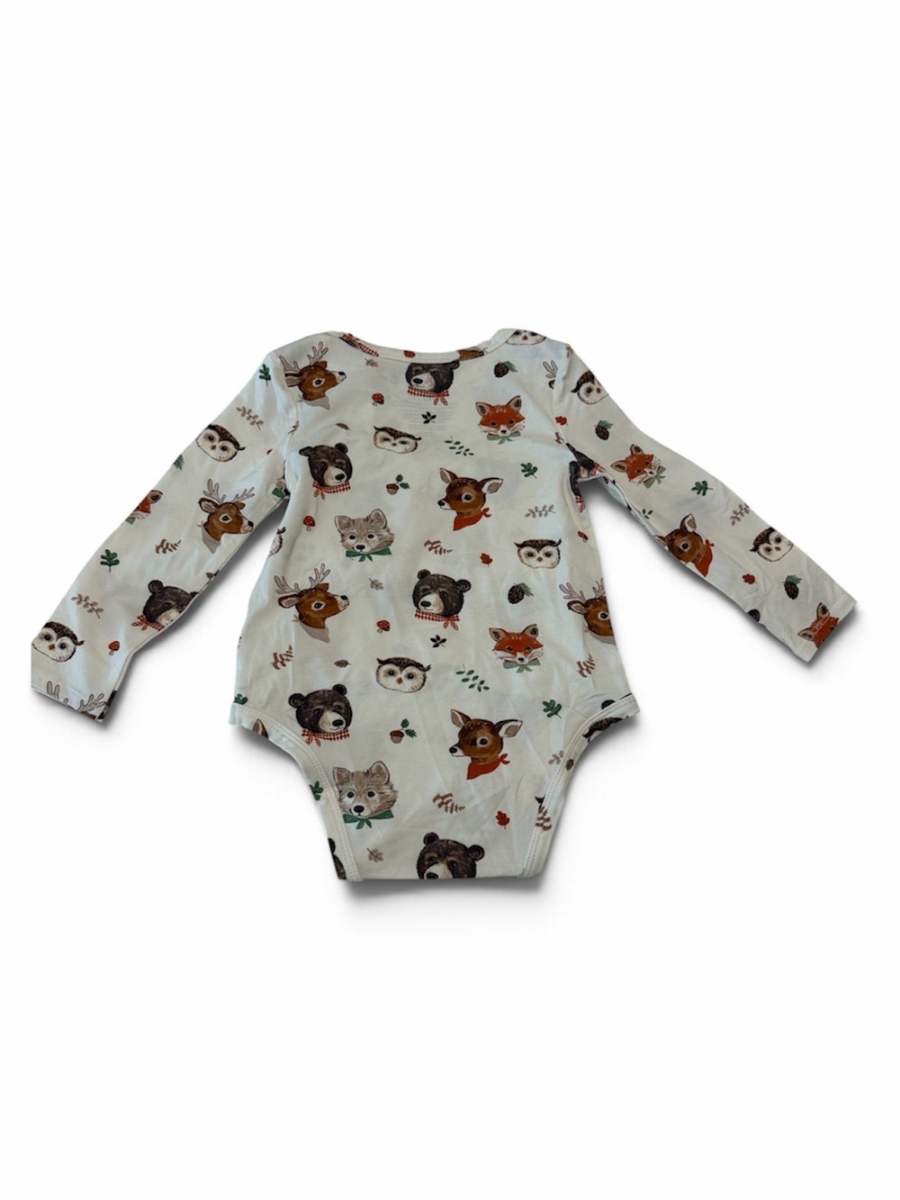 NWT Angel Dear 12-18 months Woodland Friends Long Sleeve Lap Shoulder Bodysuit